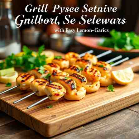 Grill Perfect Seafood Skewers - Easy Lemon-Garlic Recipe